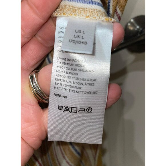 New FREE PEOPLEMarguerite Tee Maxi Dress In Sand Combo Size Large - Picture 6 of 10